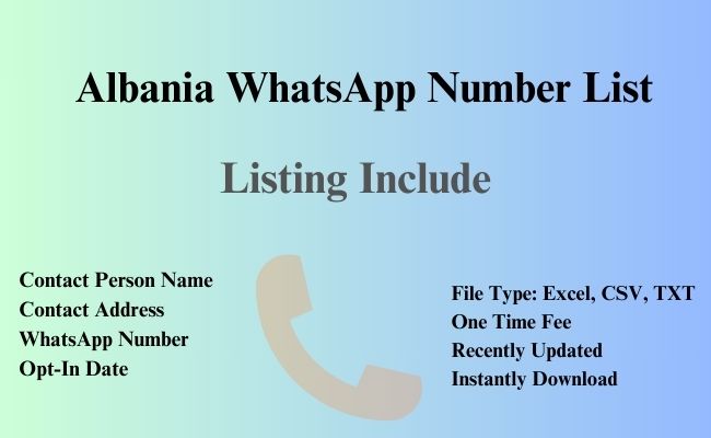 Albania whatsapp number list