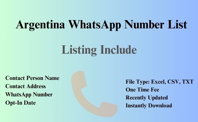 Argentina whatsapp number list