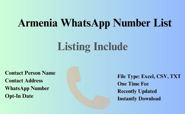 Armenia whatsapp number list