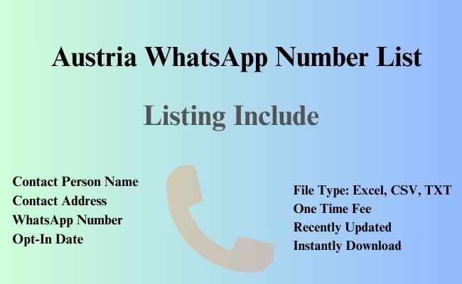 Austria whatsapp number list