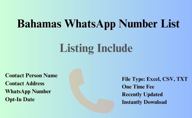 Bahamas whatsapp number list