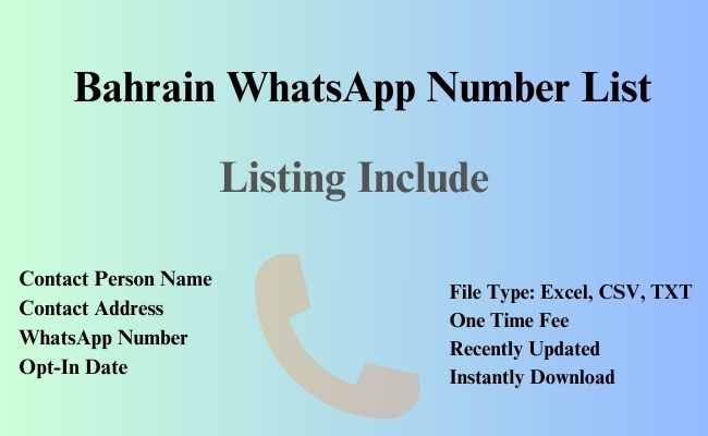 Bahrain whatsapp number list