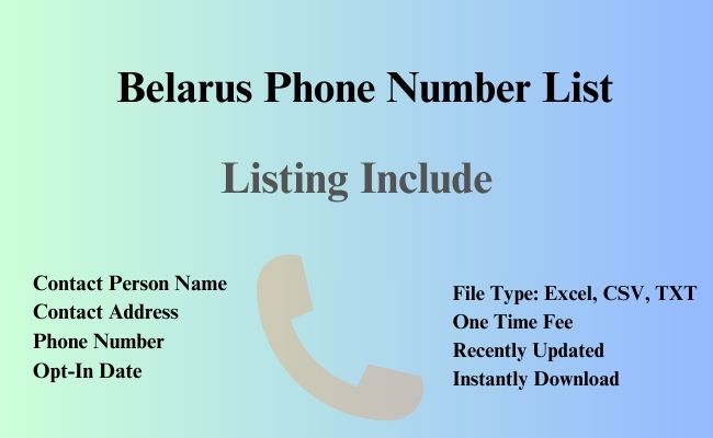 Belarus phone number list