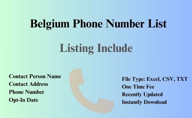 Belgium phone number list