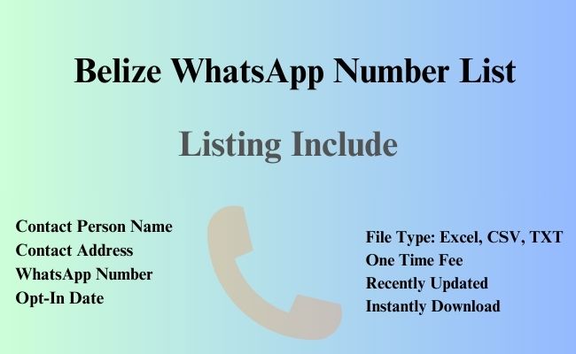 Belize whatsapp number list