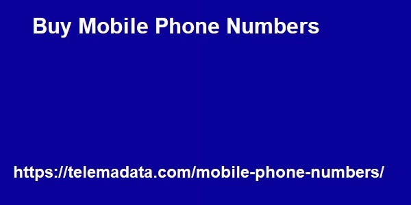 Buy Mobile Phone Numbers
