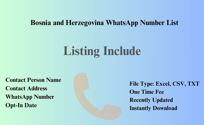 Bosnia and Herzegovina whatsapp number list