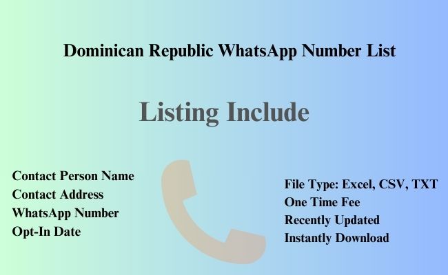 Dominican Republic whatsapp number list