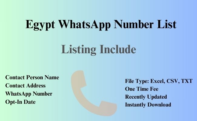 Egypt whatsapp number list