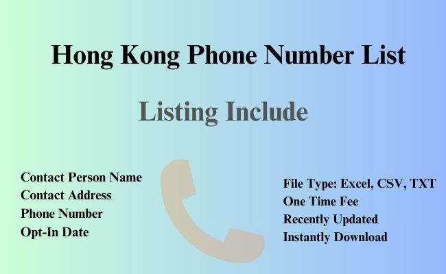 Hong-Kong phone number list