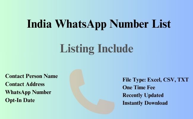 India whatsapp number list