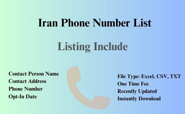 Iran phone number list