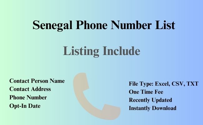 Senegal phone number list