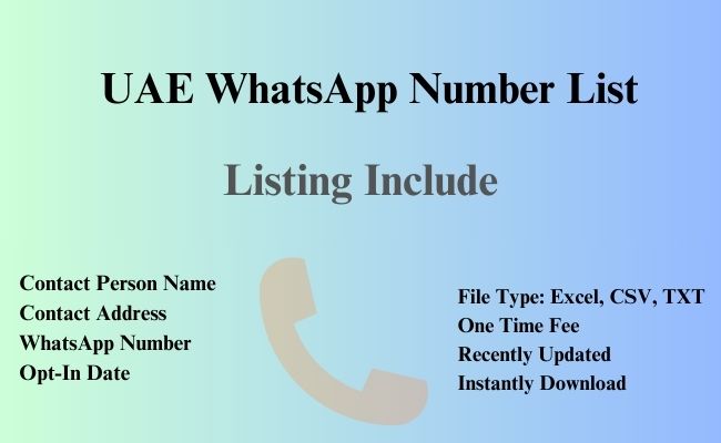 UAE whatsapp number list