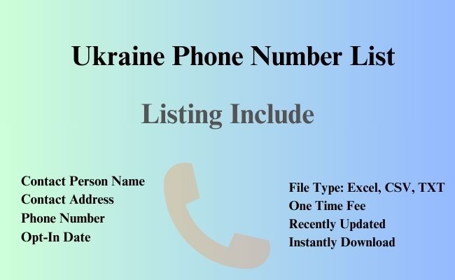 Ukraine phone number list