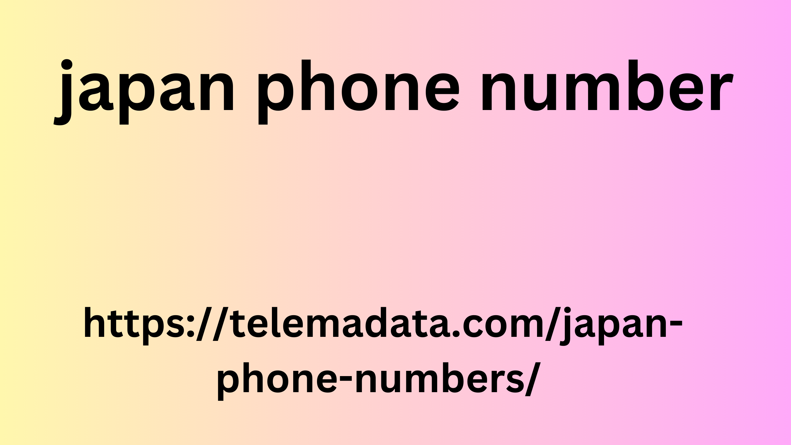 japan phone number