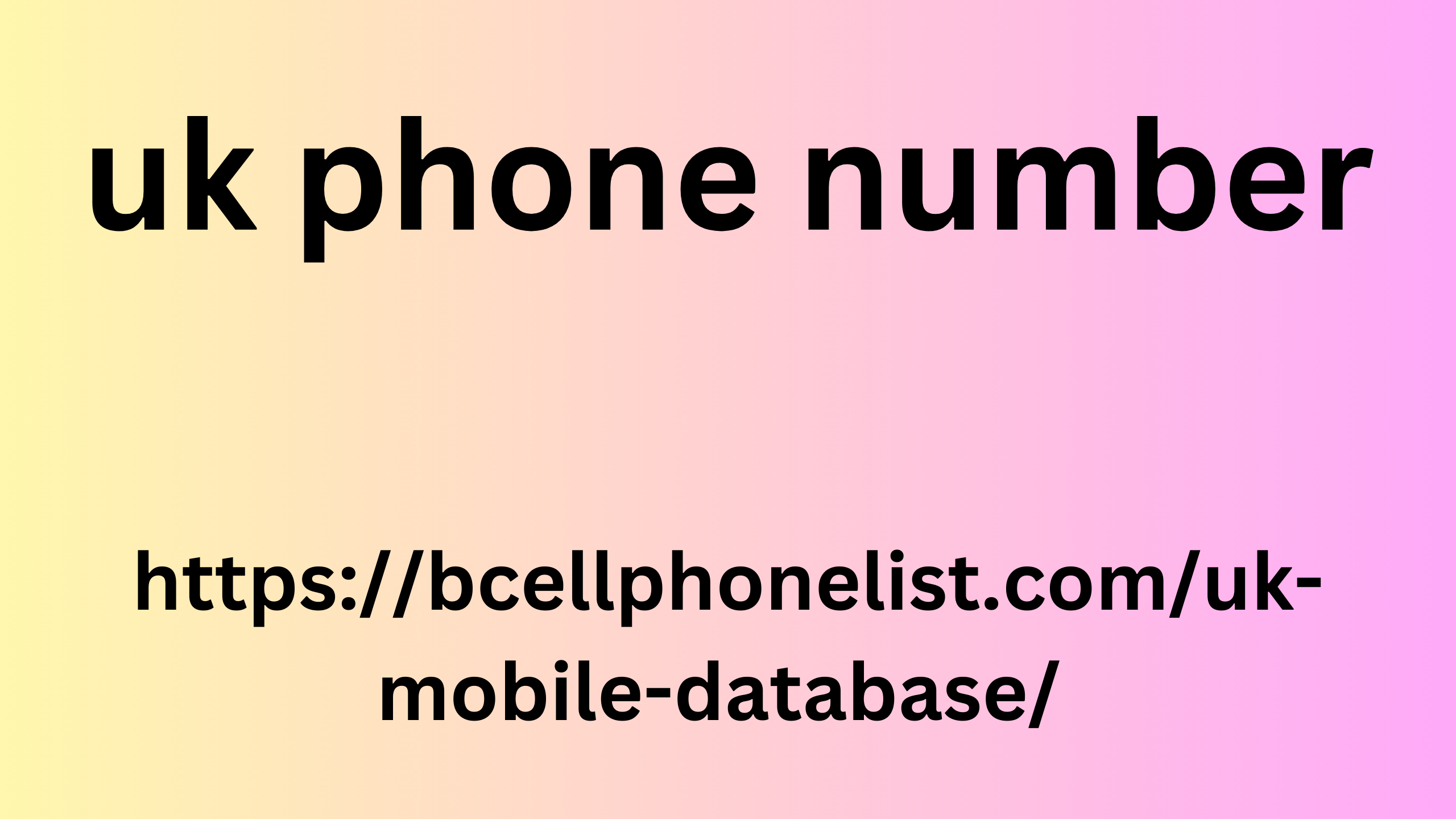 uk phone number