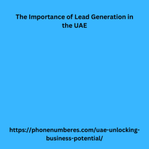 The Importance of Lead Generation in the UAE