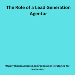 The Role of a Lead Generation Agentur