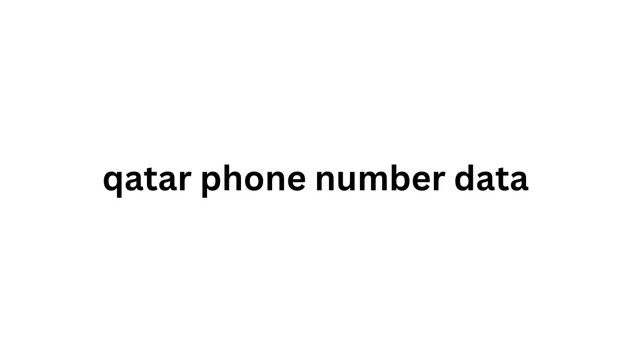 qatar phone number data