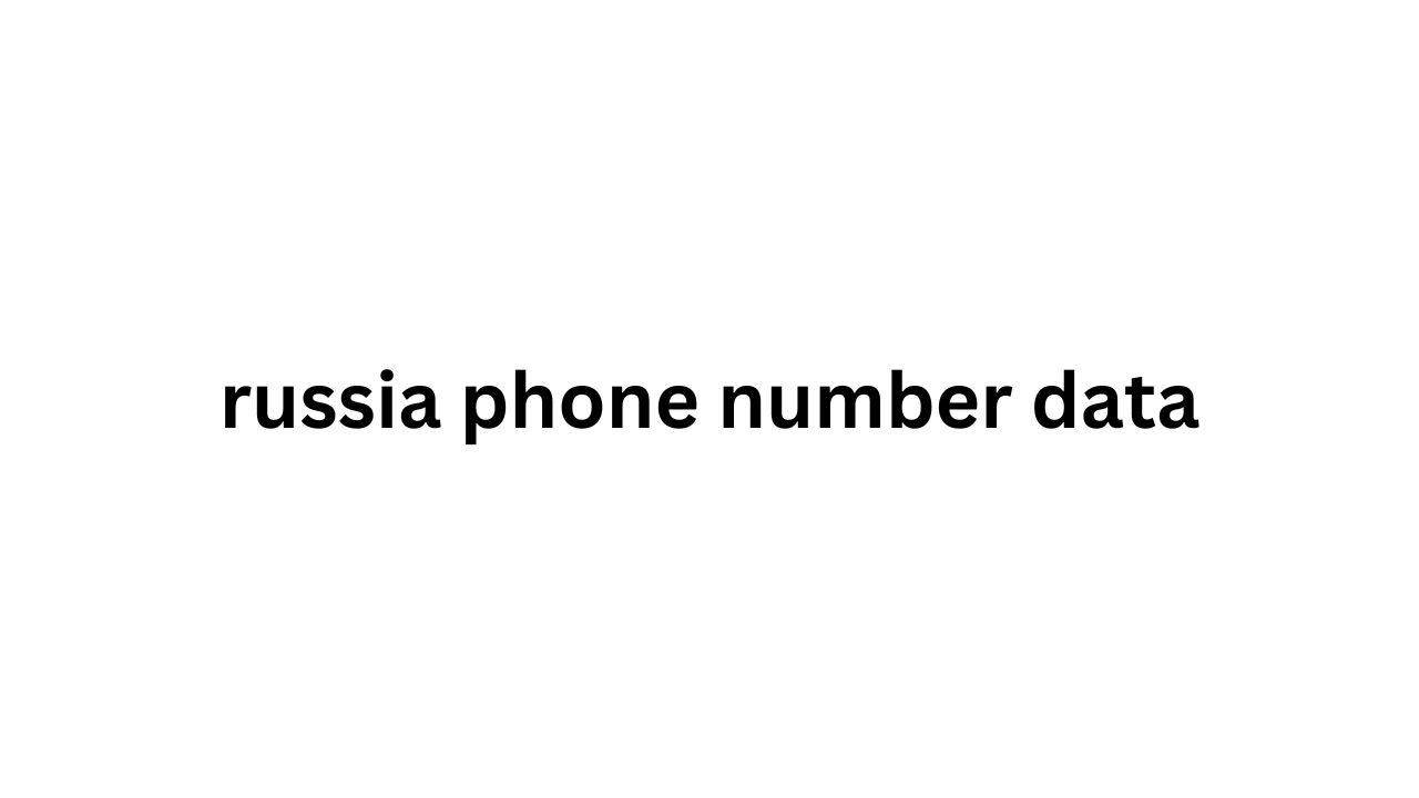 russia phone number data