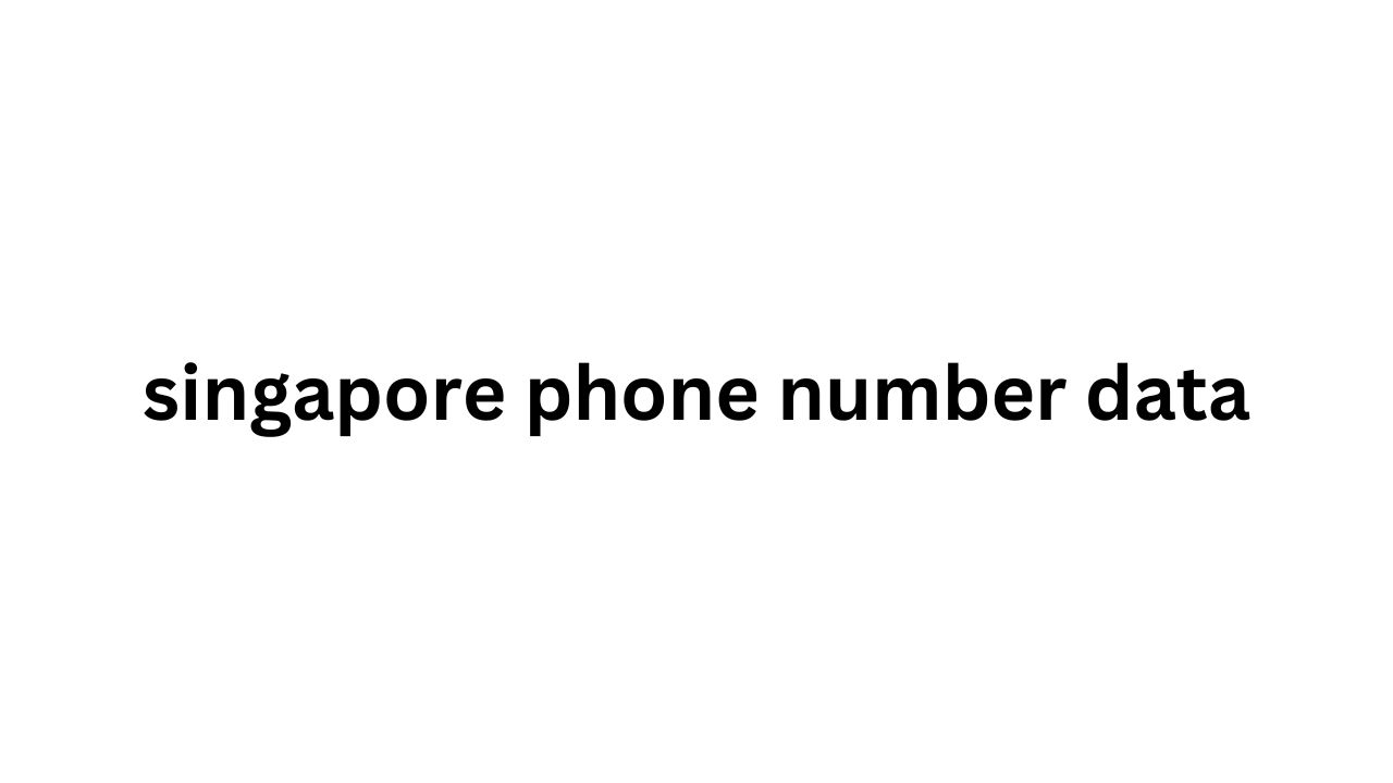 singapore phone number data