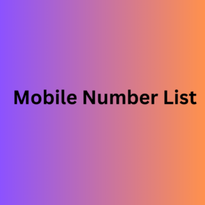 Mobile Number List