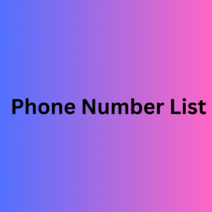 Phone Number List