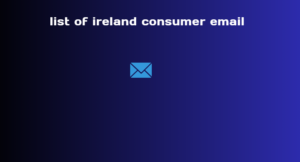 list of ireland consumer email